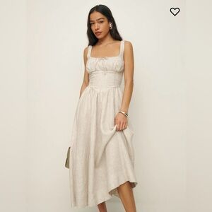 Reformation Sandy Striped Balia Linen Dress